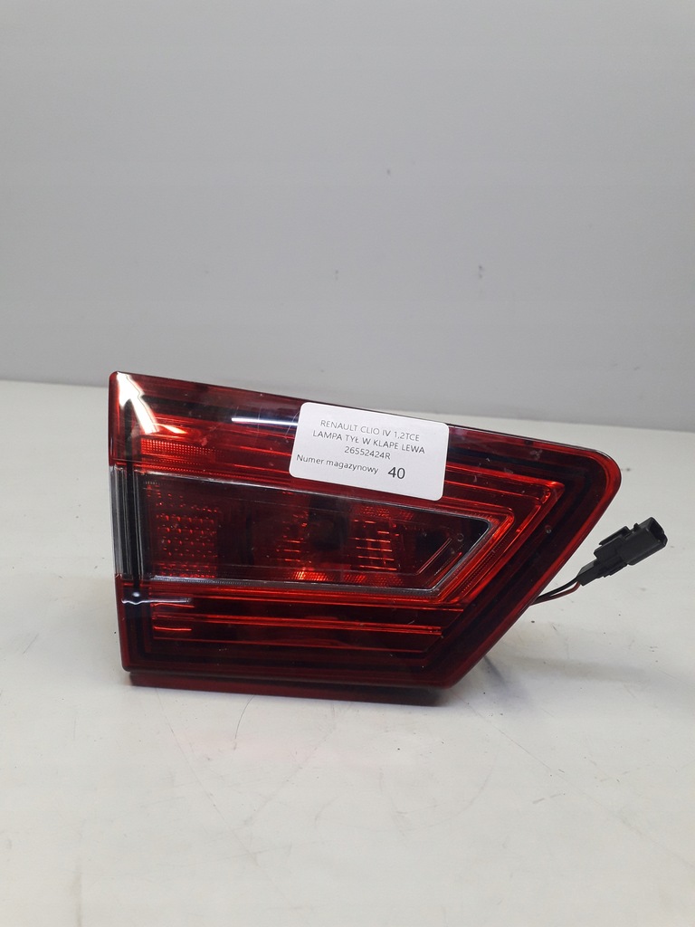 фото №1, Renault clio iv лампа левая задняя w крышка 26552424r