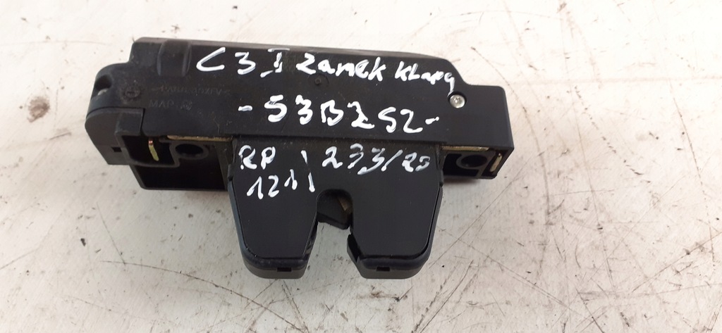 фото №1, Замок крышки задняя багажника citroen c3 i