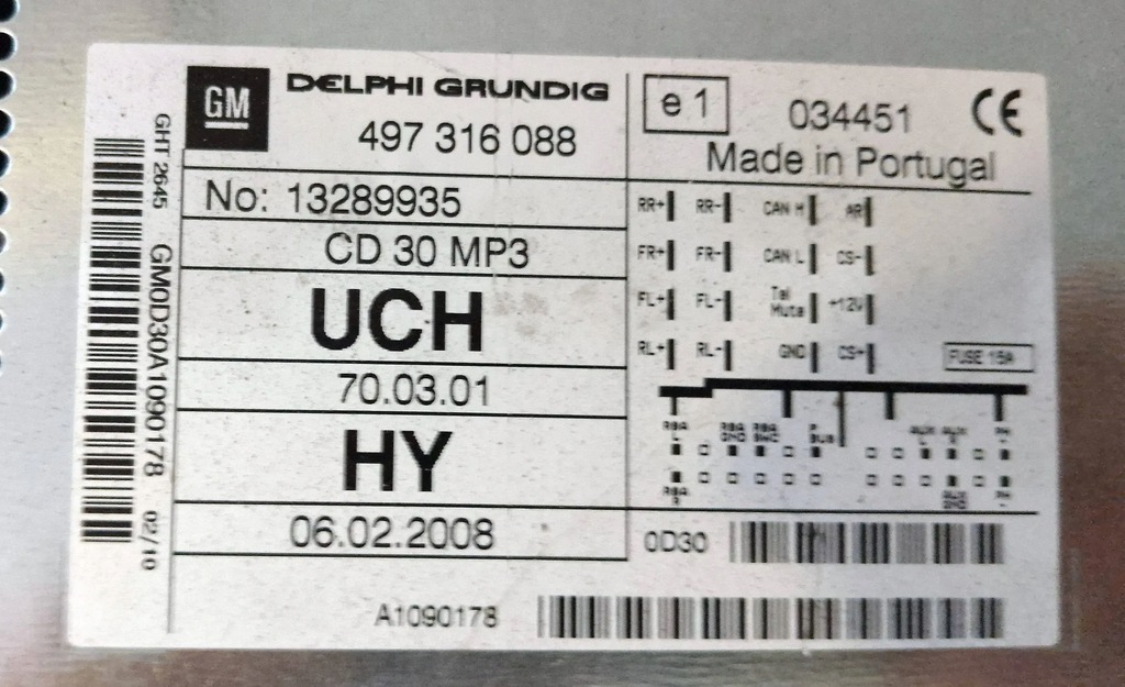 фото №3, Opel astra h радио cd 13289935