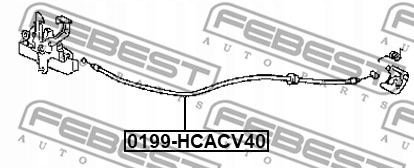 фото №7, Тросик замка открывания капот toyota camry febest 0199-hcasv40