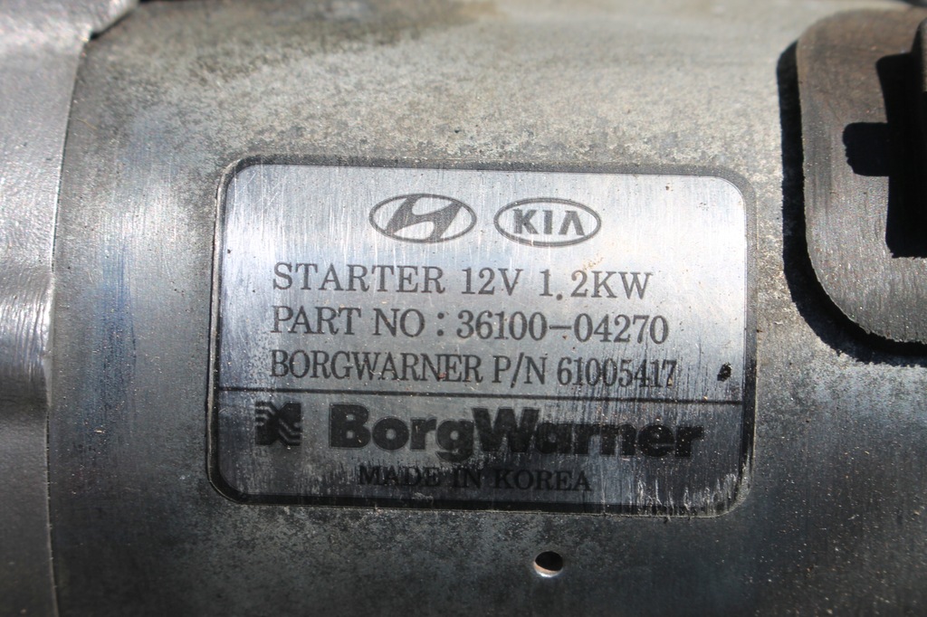 фото №7, Стартер 36100-04270 kia rio iv 1.0 t-gdi 17-23