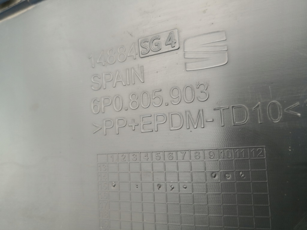 фото №10, Seat ibiza iv lift 6p0 спойлер накладка-спойлер бампер перед