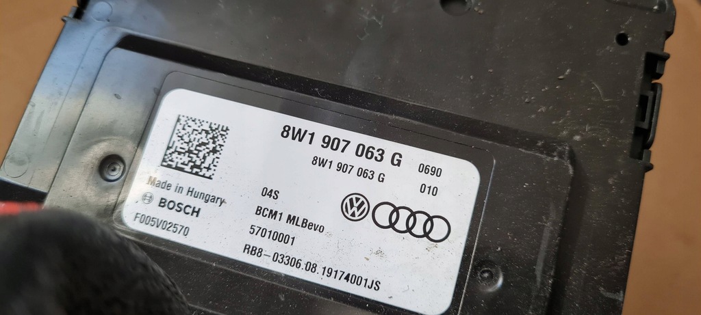 фото №12, A4 b9 8w lift модуль блок керування комфорту роз'єми 8w1907063g a5 8w