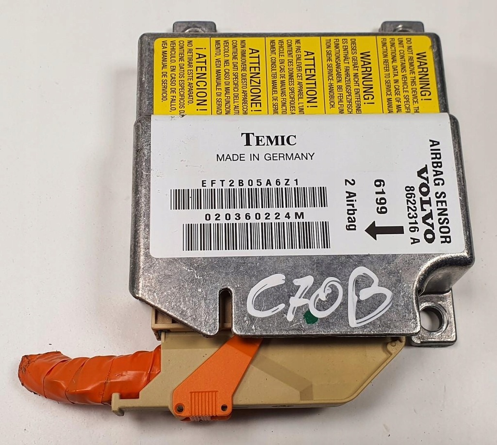 фото №1, Датчик air bag подушка безпеки volvo c70 i 8622316a