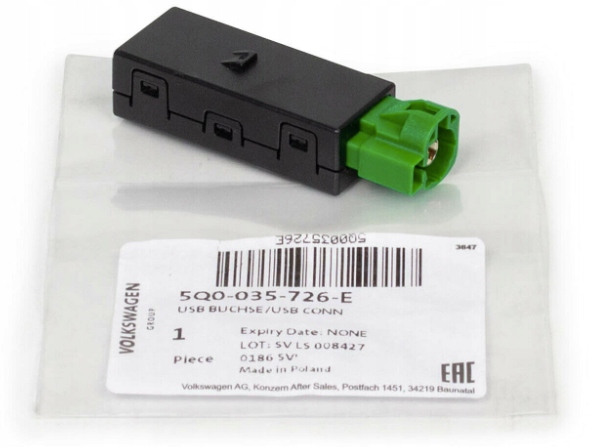 фото №1, Разъём port usb 5q0035726e оригинал