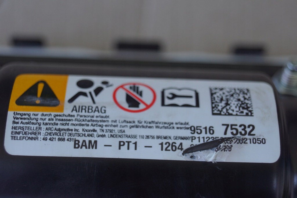 фото №16, Chevrolet aveo t300 подушка безопасности водителя пассажира ремни