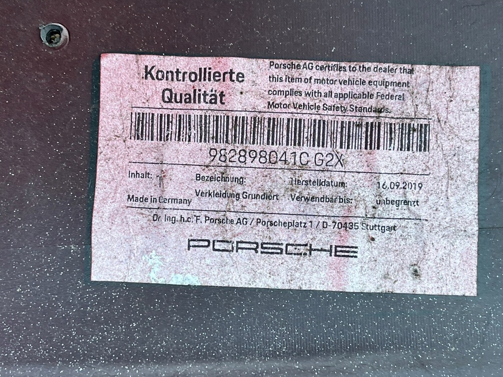 фото №13, Porsche boxter 982 cayman 718 бампер перед pdc pod омивачі 982898041c