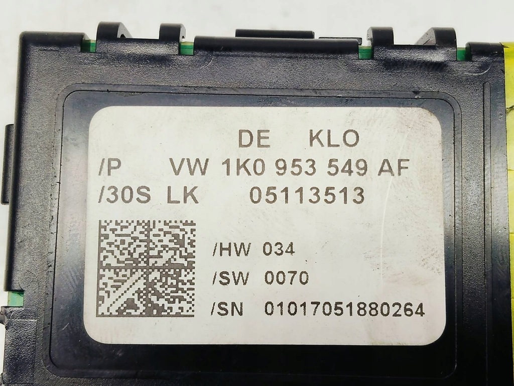 фото №6, Датчик kąta повороту audi a3 8p 2.0 tdi 1k0953549af