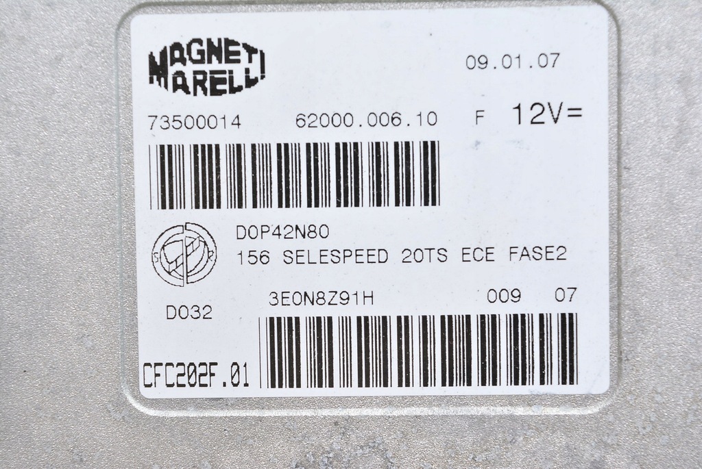 фото №3, Бортовой компьютер alfa romeo 156 2.0 73500014 cfc202f.01