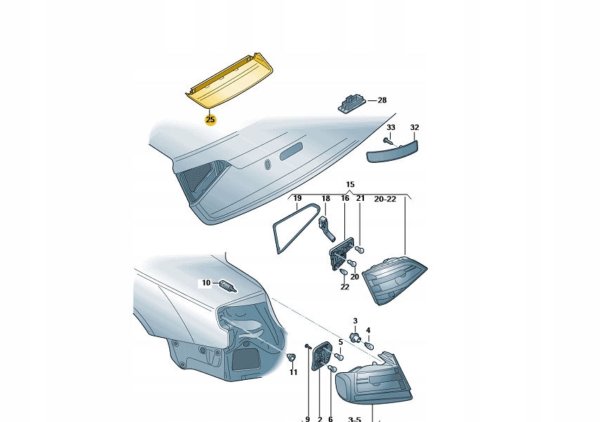 фото №1, Оригинальные третий свет стоп audi a4 b8 8k59450