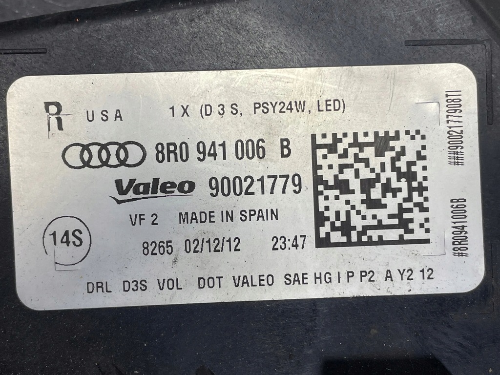 фото №8, Audi q5 sq5 2013 правая сторона лампа передняя