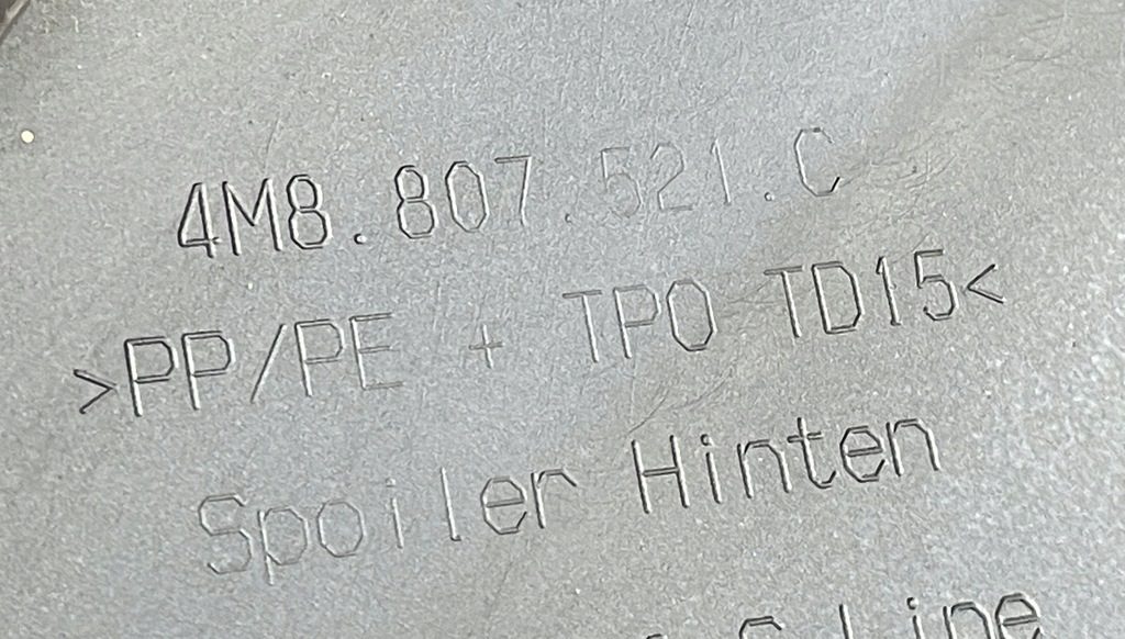 фото №9, Audi q8 4m8 s-line спойлер бампера задня 4m8807521c