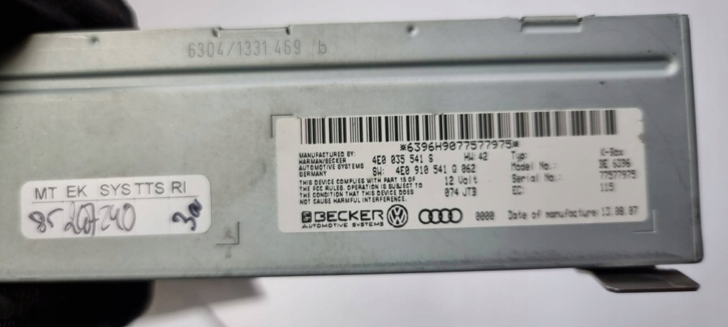 фото №5, Модуль 4e0035541s радио audi s8 d3