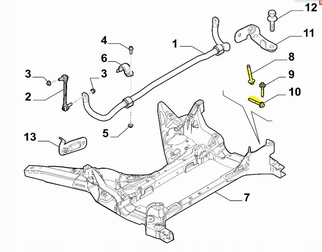 фото №1, Комплект гвинт передньої подрамник alfa romeo giulia stelvio