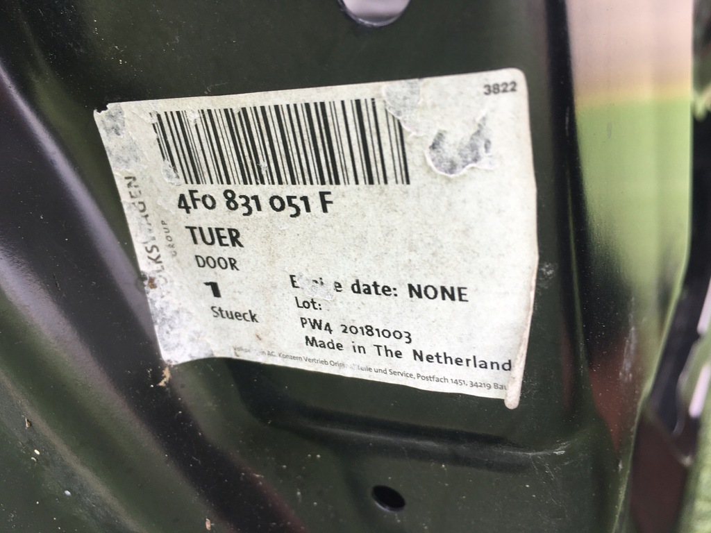 фото №8, Audi a6 c6 f40831051f дверь левая передние перед