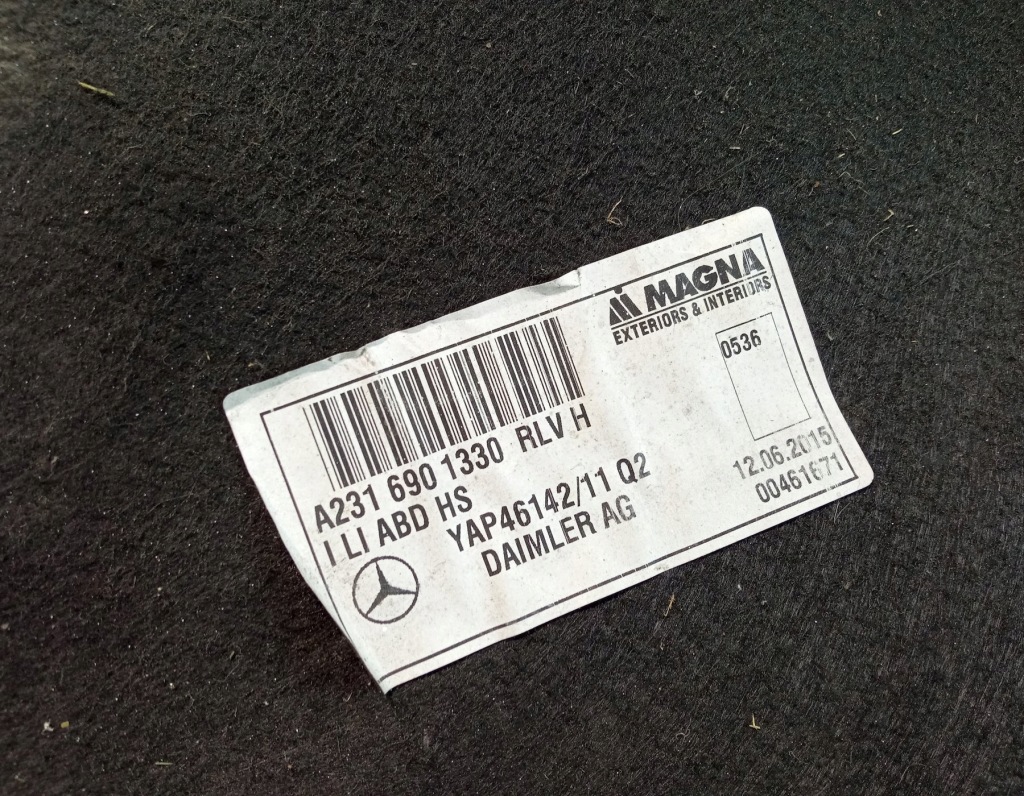 фото №4, Подкрылок левая задние mercedes sl r231 a2316901330
