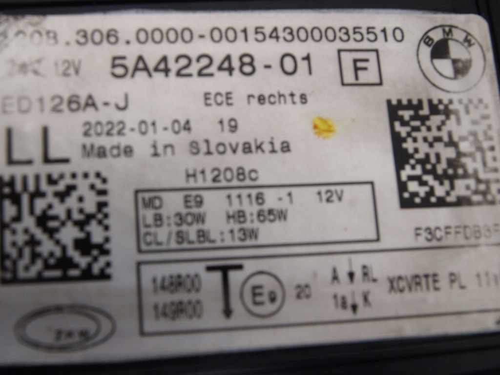 Bmw 2 u06 2021-2024 active tourer фара фара правий перед 5a42248 Доставка