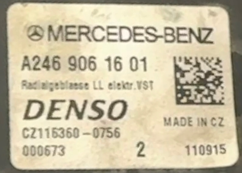 фото №8, Mercedes a w176 b w246 12-18r вентилятор воздуходувка обдув a2469061601