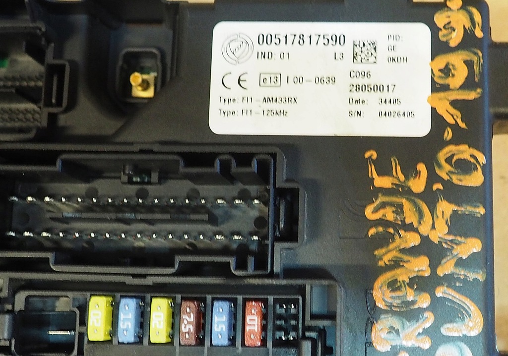 фото №8, Модуль блок керування bsi кузов fiat 00517817590