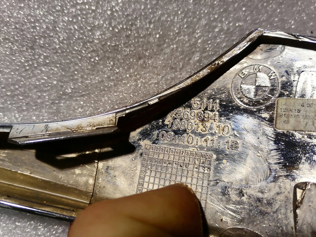 фото №8, Bmw 7 g11 g12 перед права молдинг хром бампера