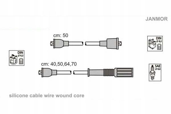 фото №1, Janmor дроти запалювання kpl. fiat