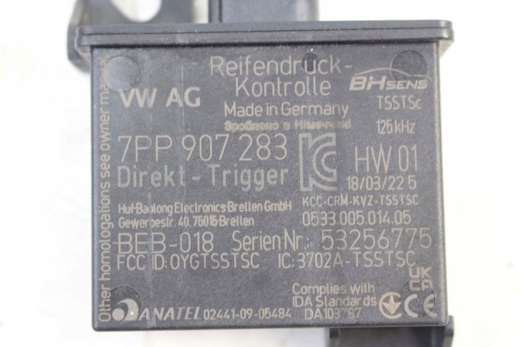 фото №8, Audi r8 ii 4s блок керування модуль kół 7pp907283 тиску шин 7pp 907 283 a6 4