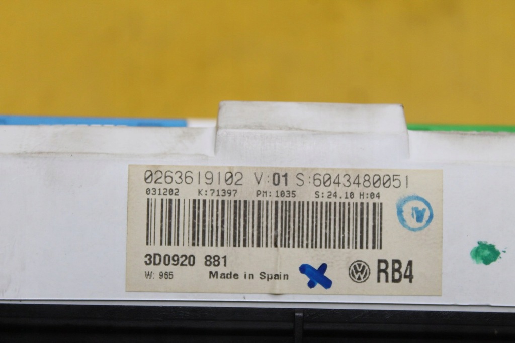 фото №7, Счетчик приборная панель vw phaeton 3.2 fsi 3d0920881