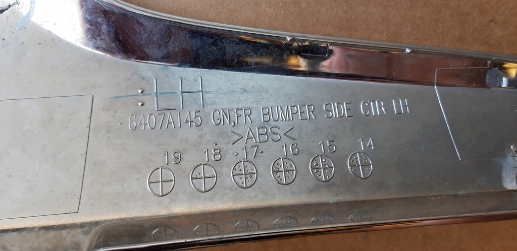 фото №7, Молдинг хром бампера левый перед mitsubishi outlander iii 6407a145