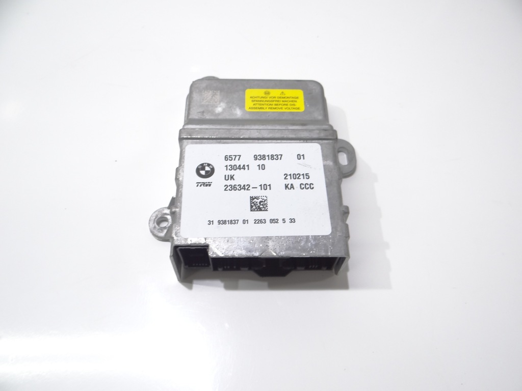 фото №1, Модуль датчик подушок подушка безпеки bmw f45 f46 9381837