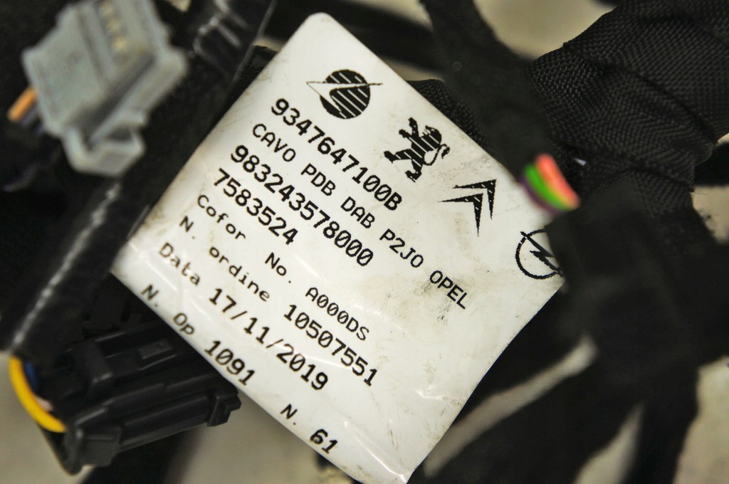 фото №6, Qy218 opel corsa f джгут панелі консолі 9347647100b