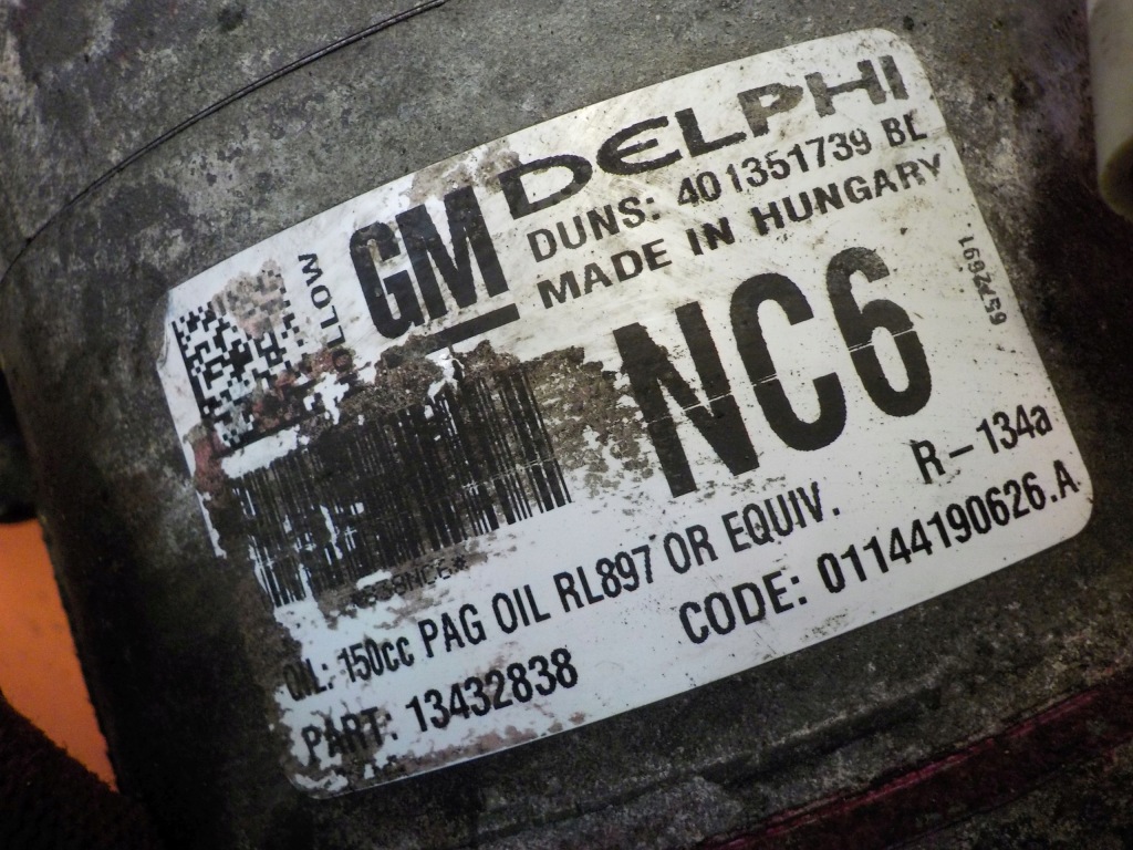 фото №6, Zafira b 1.8 b 14r компрессор кондиционера 13432838