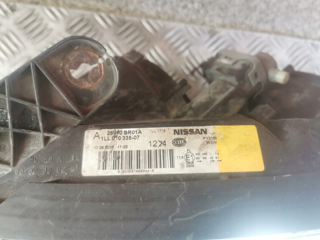 фото №10, Лампа левый перед nissan qashqai j10 lift uk