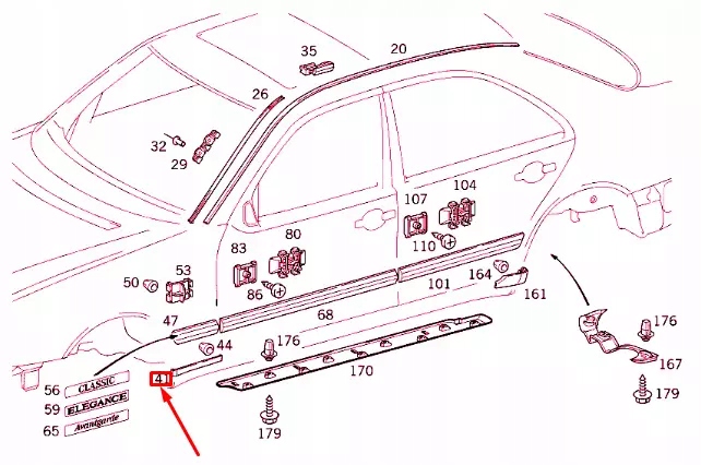 Mercedes-benz e w210 передній ліва крила нижня płaszcz a2106902562 Зі Шроту