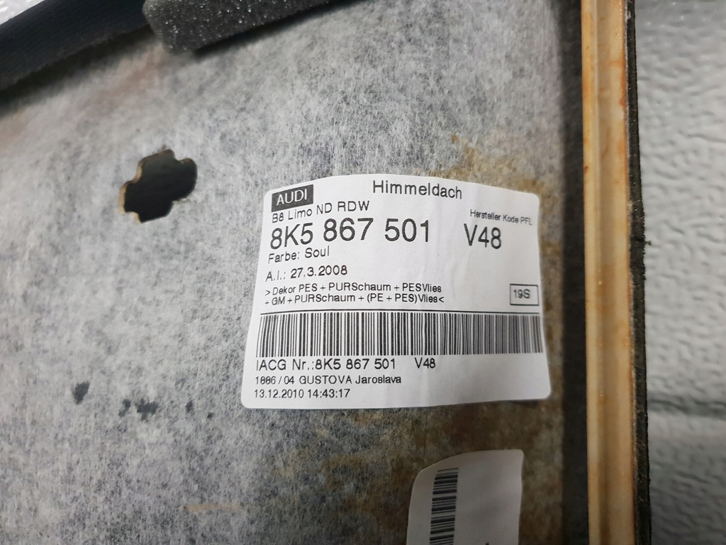 фото №10, Audi a4 b8 s-line стеля czarna sedan 11r