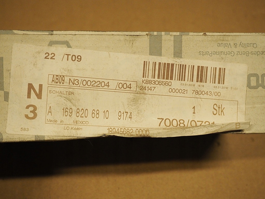 Mercedes w169 переключатель панель окон зеркал a1698206810 новый оригинал Киев