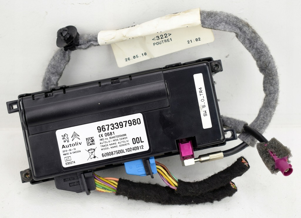 фото №1, Citroen c5 iii 3 x7 9673397980 модуль autoliv ng4