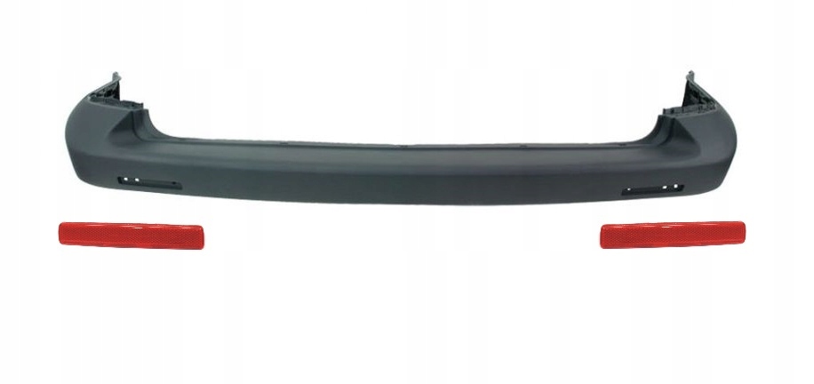 фото №1, Бампер задний vw transporter t5 2003- szary + отражатели