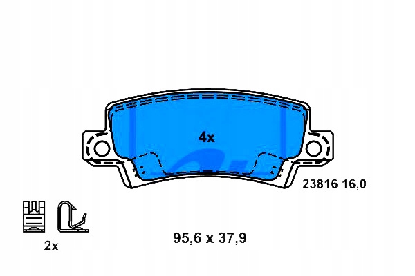фото №1, Ate тормозные колодки тормозные toyota задняя corolla 1,4-2,0 d-