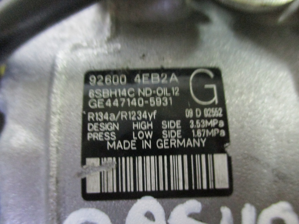 фото №8, Компрессор компрессор кондиционера qashqai 1,5 dci