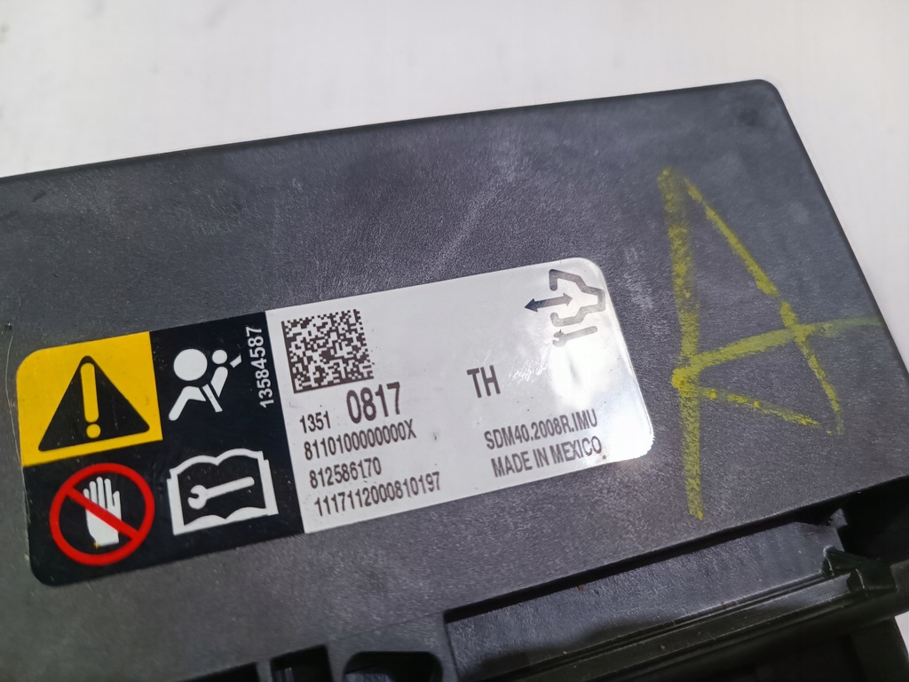 фото №5, Модуль датчик блок управления подушек подушка безопасности chevrolet camaro 2016-