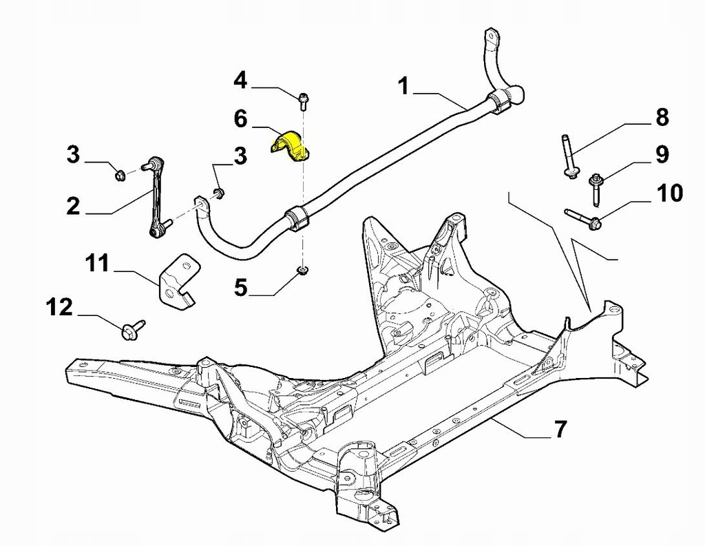 фото №1, Хомут гумки стабілізатора перед alfa romeo giulia