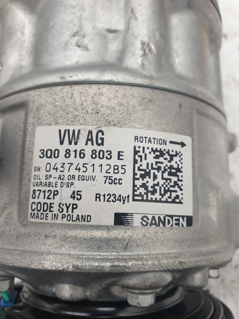 фото №6, Компрессор кондиционера volkswagen t-cross 3q0816803e
