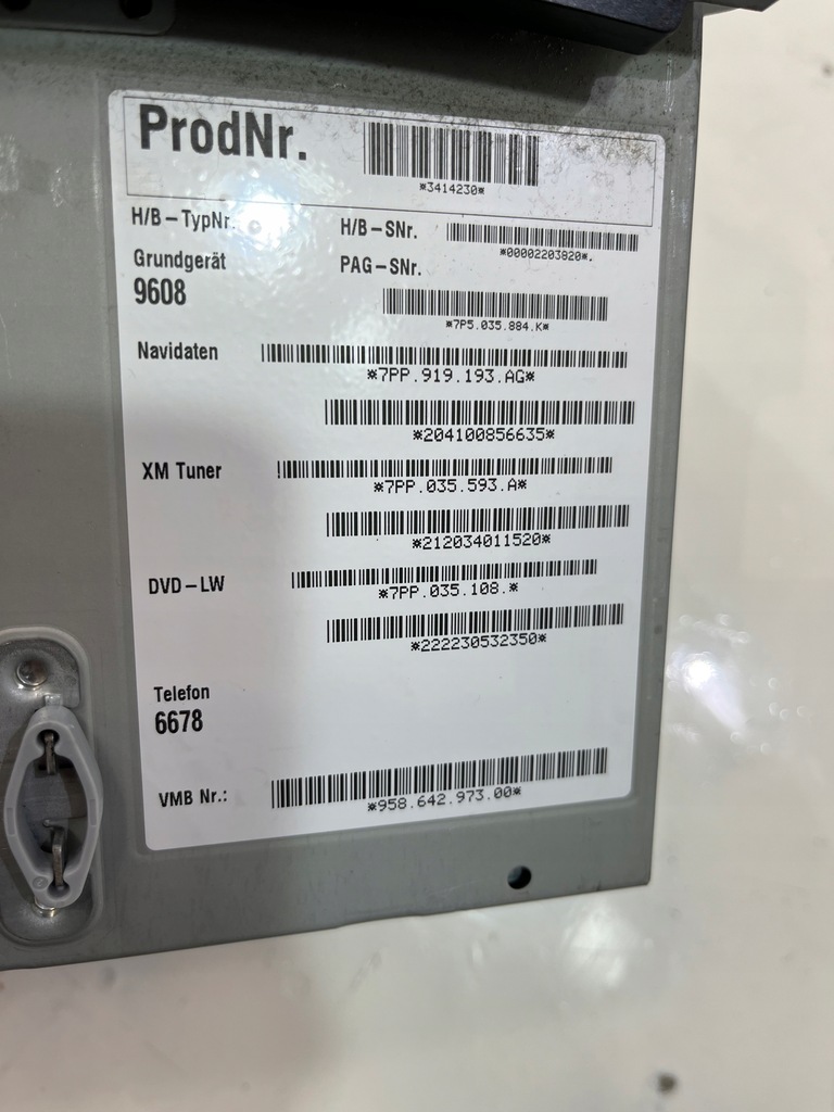 фото №5, Радіо navi cayenne ii 7p5 pcm 3.1 7pp919193ag справні , legalne !