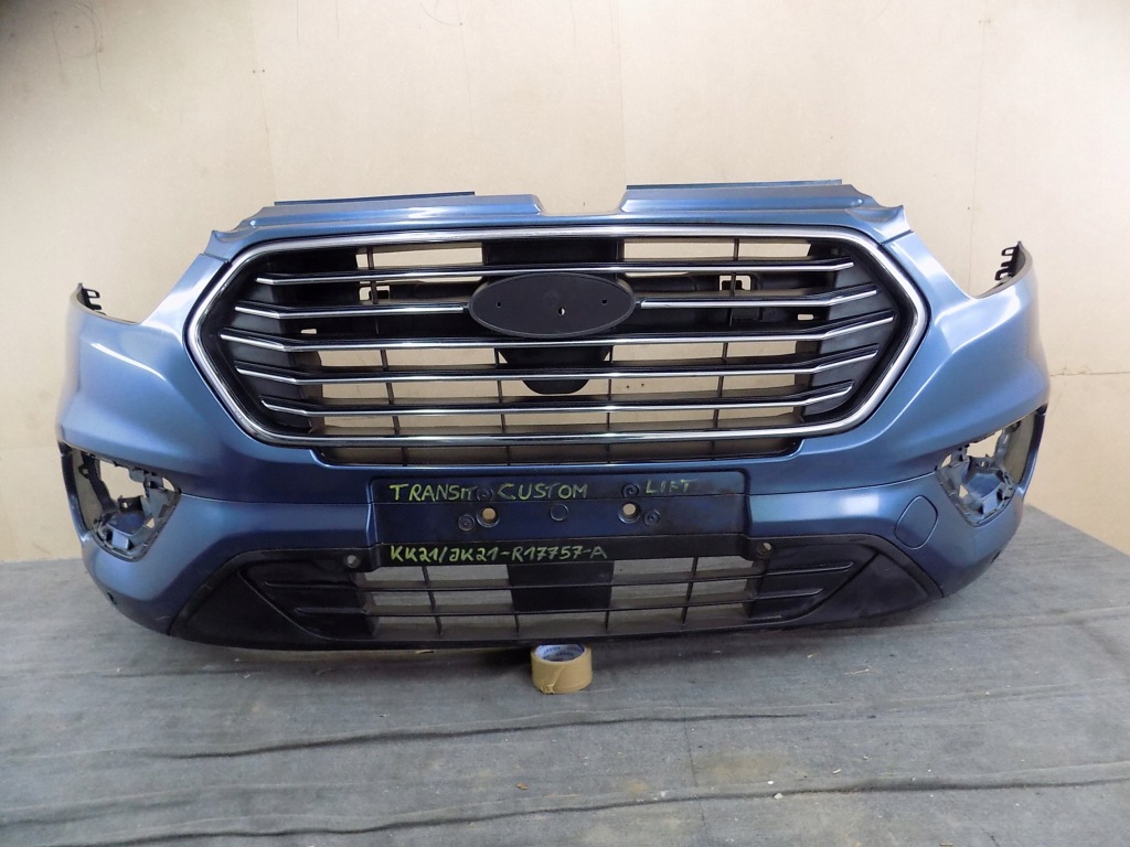 фото №1, Бампер перед ford transit custom jk21 lift гарний jk21-r17757 решітка радіатора хром