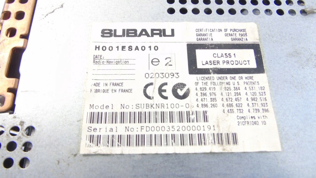 фото №3, Subaru forester ii радио навигация h001esa010 экран