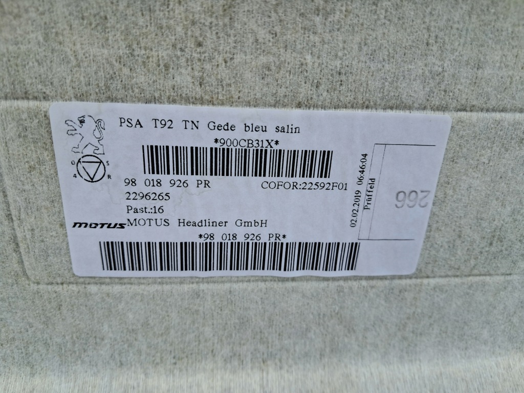 Peugeot 308 t9 2 обшивка стеля універсал sw 98018926pr Недорого