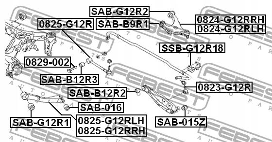 фото №3, Болт з ексцентрик febest do subaru legacy v 2.0