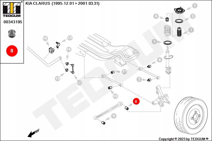 фото №6, Втулка тяга заднього kia
