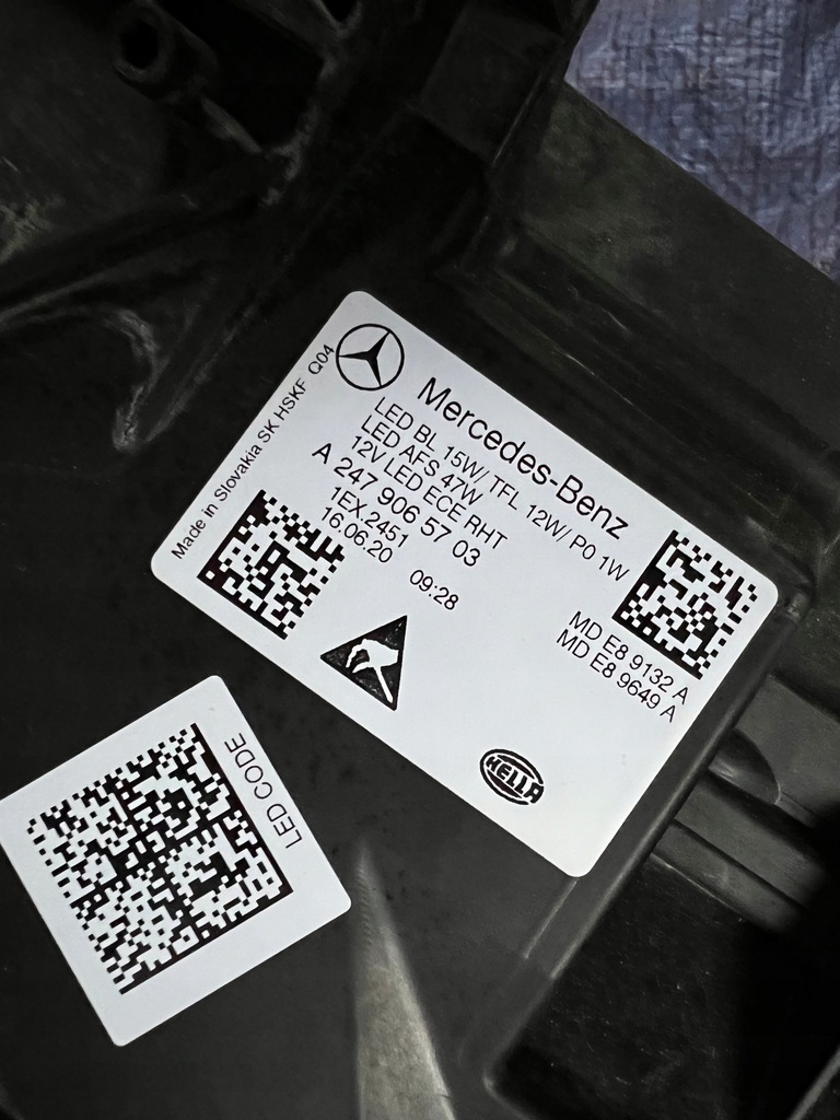 фото №5, Mercedes bklasa a247 w247 левая лампа performance