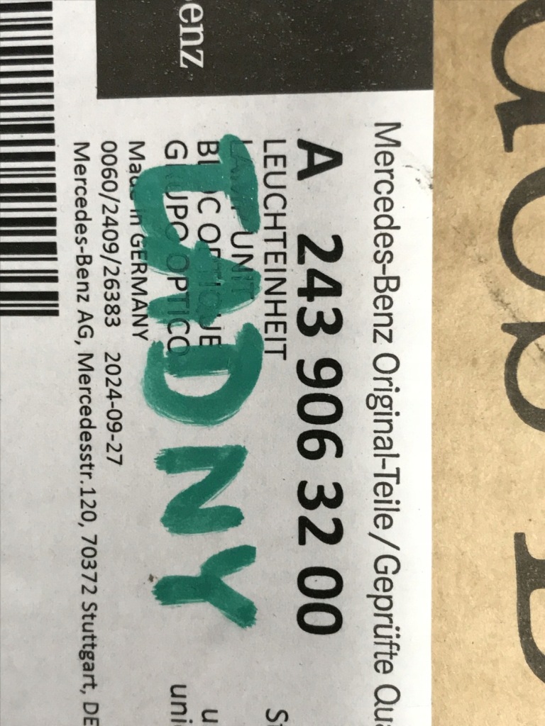 Лампа перед mercedes eqa led w243 a2439063200 Доставка